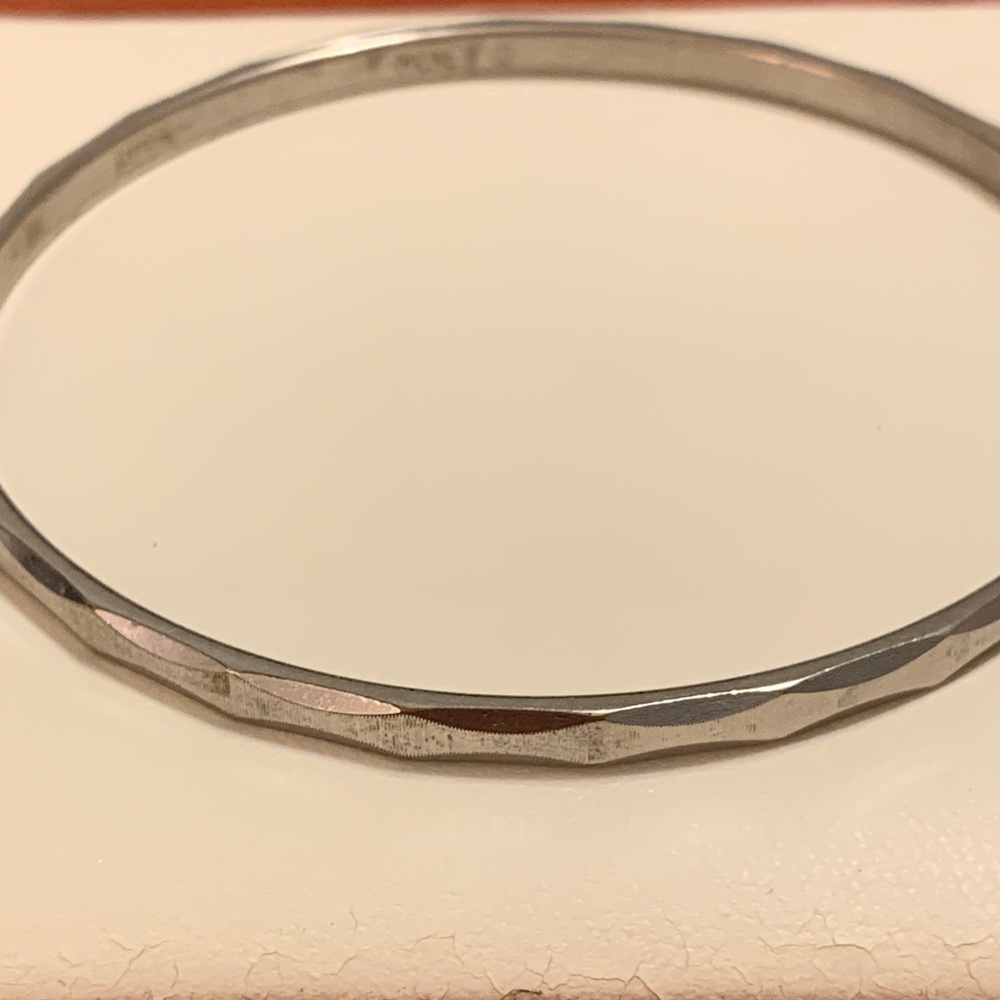 Monet Vintage Silver Tone Bangle Bracelet Medium 7.85"